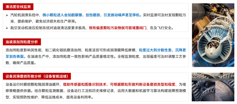 油液清潔度、添加劑粒度、設(shè)備磨損分析